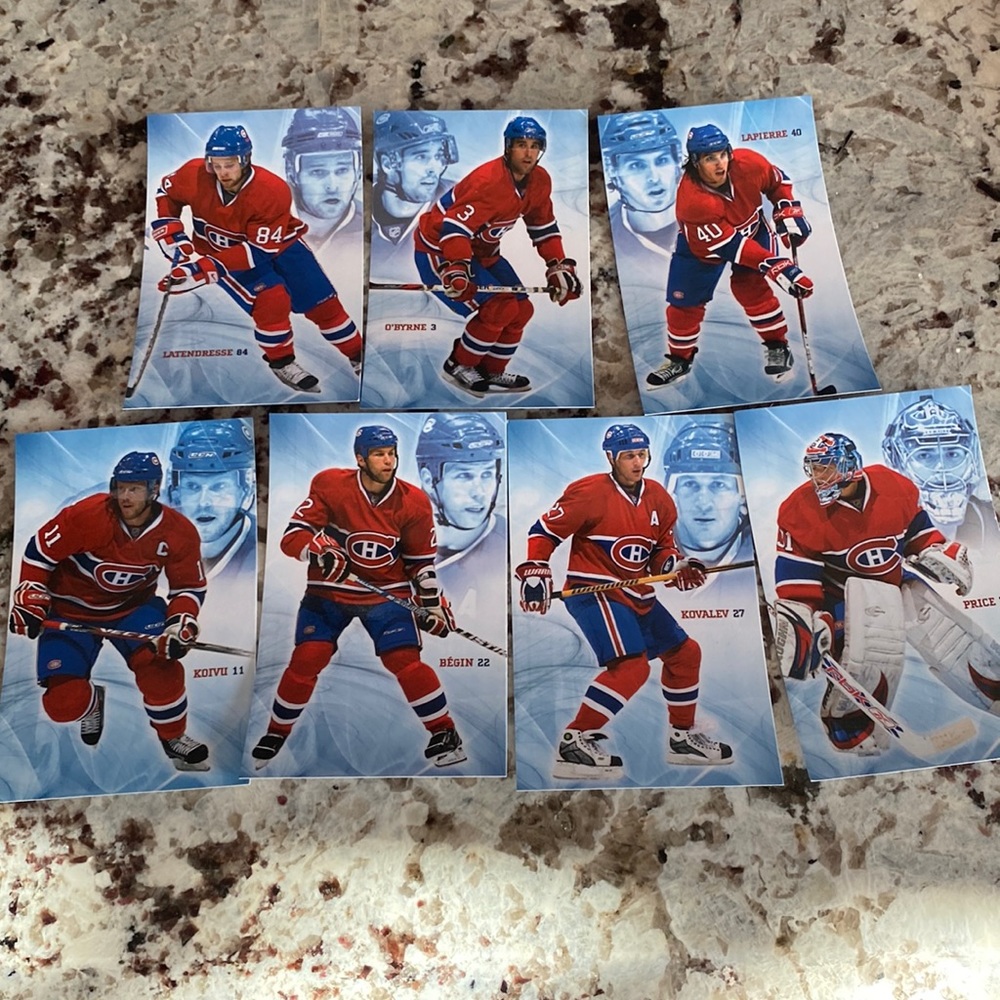 Set of 7 Montreal Canadiens Postcards 2007-08